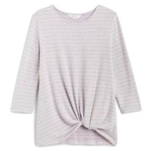 Market & Spruce Denver Front Twist Brushed Knit. Top
Light Purple - XL